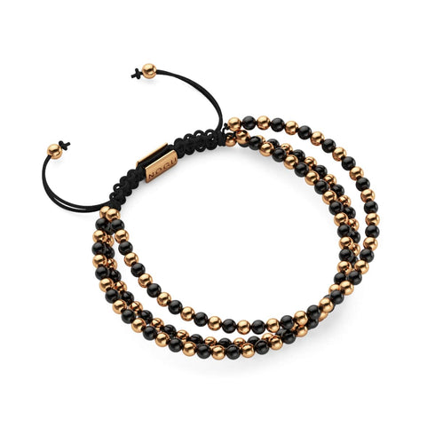 Trinité | Or rose x bronze à canon | Bracelet Triple Rang